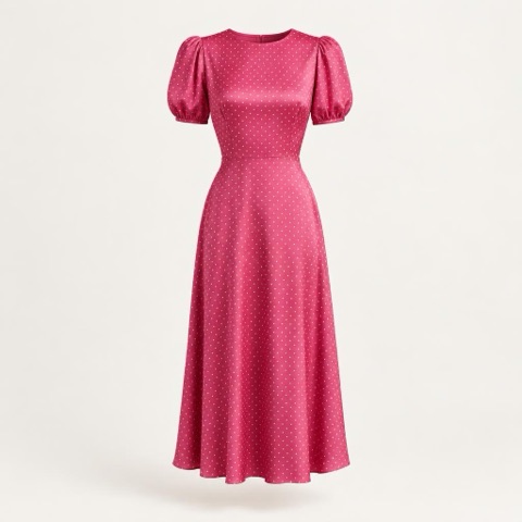 Raspberry silk midi dress Raspberry silk midi dress