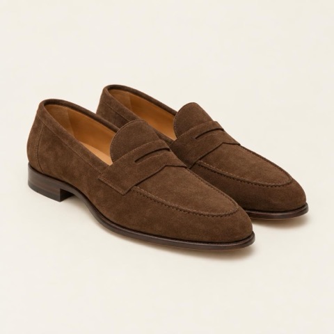 Brown suede loafers Brown suede loafers